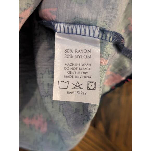 MICHELLE MCDOWELL multicolor womens blouse top size large in GUC - Picture 6 of 7